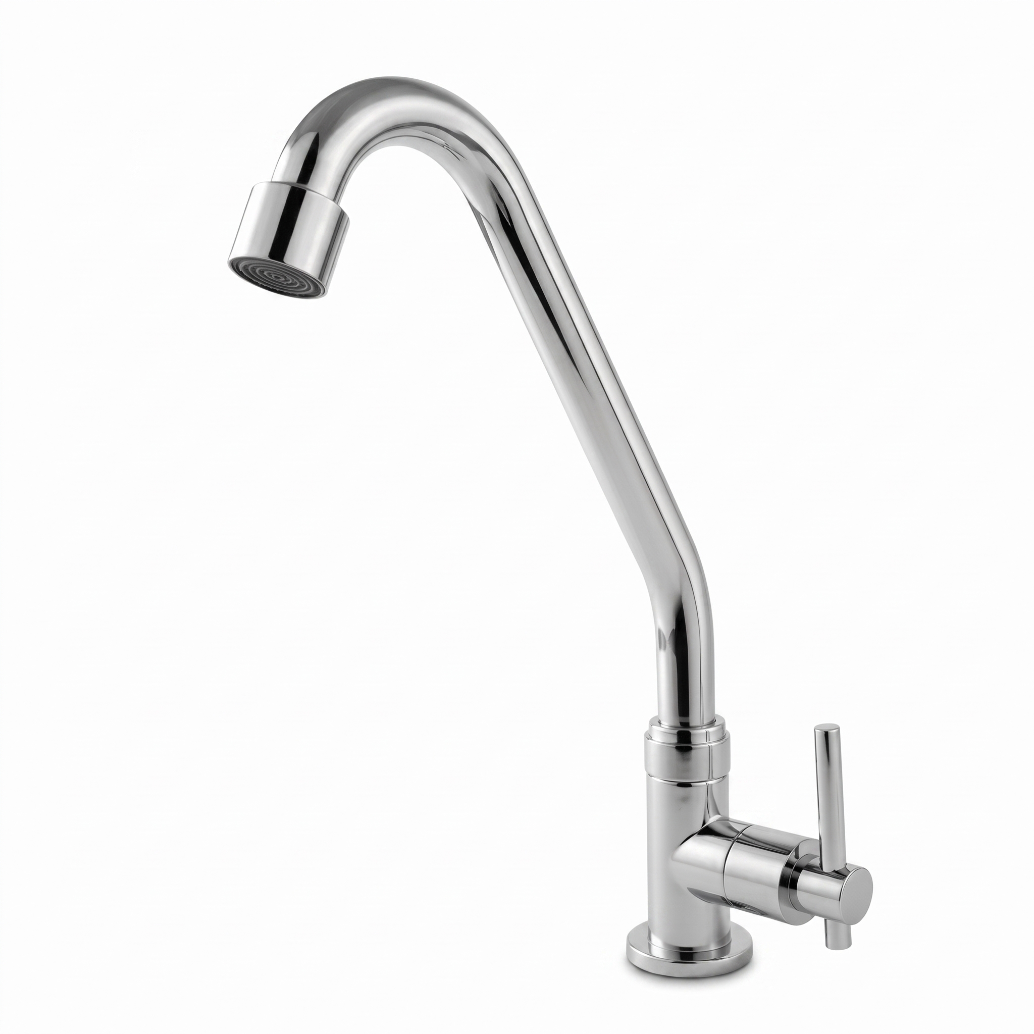 Torneira Para Cozinha Monocomando Bica Alta Curva Cromada Via Flix 7042