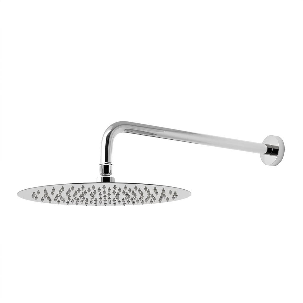 Ducha Chuveiro Gás Aquecimento Solar Aço Inox Redondo 20x20