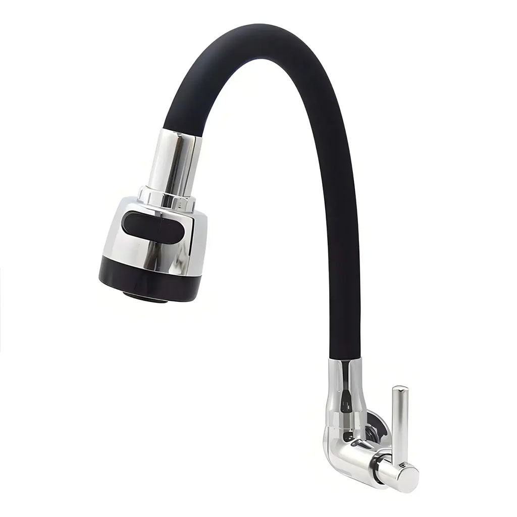 Torneira Com Jato/spray Para Cozinha Parede Preta Moderna