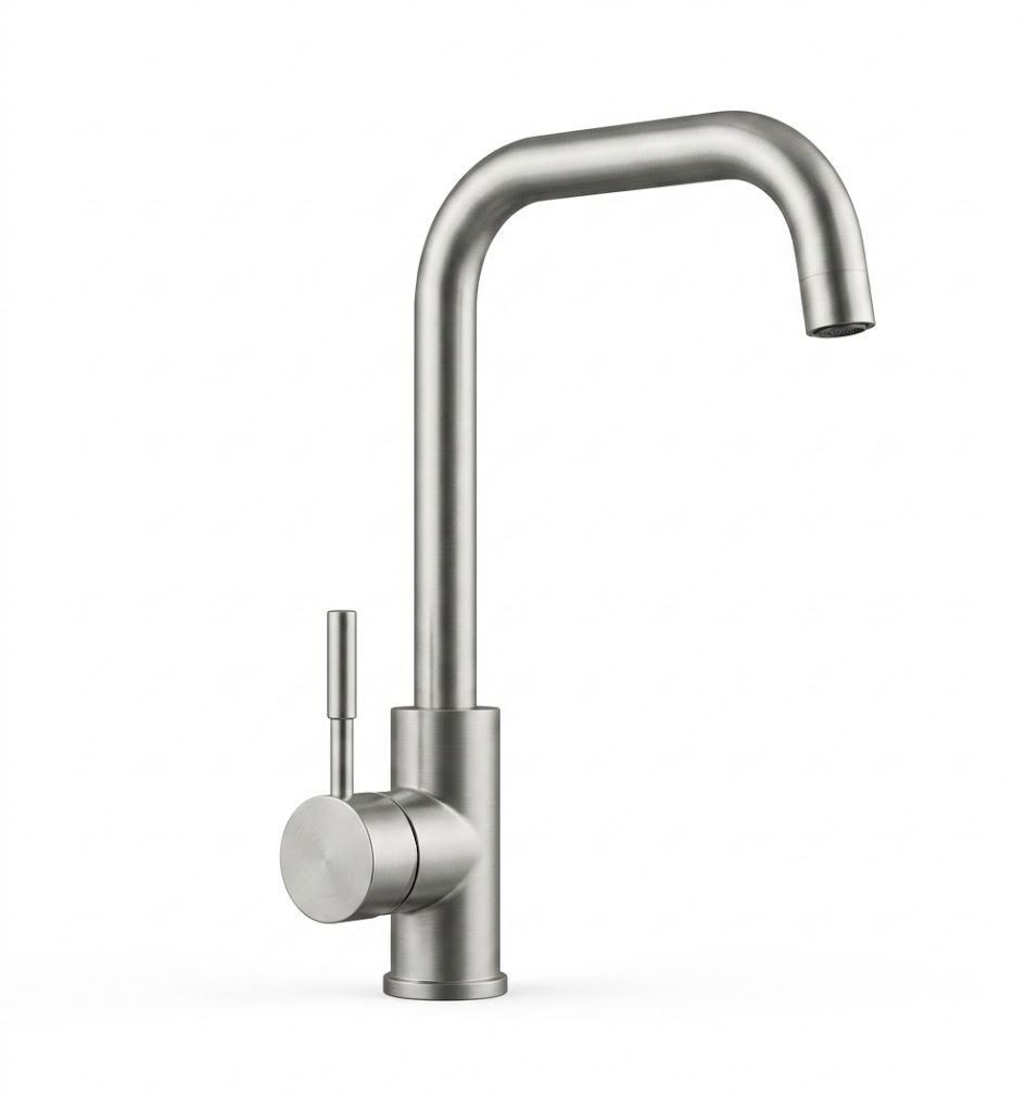 Torneira Cozinha Gourmet Monocomando Metal Inox Via Flix
