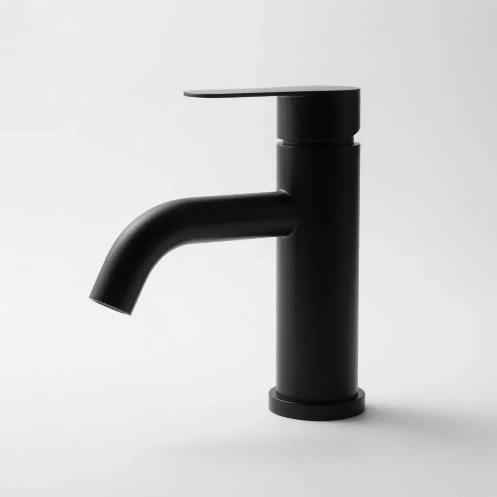 Torneira Para Banheiro Monocomando Preto Fosco Quente Frio Aço Inox Misturadora Luxo Premium Moderna