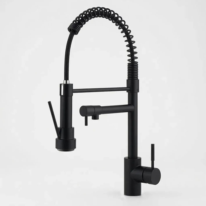 Torneira Gourmet Preta Fosca Cozinha Misturadora Monocomando Com Spray