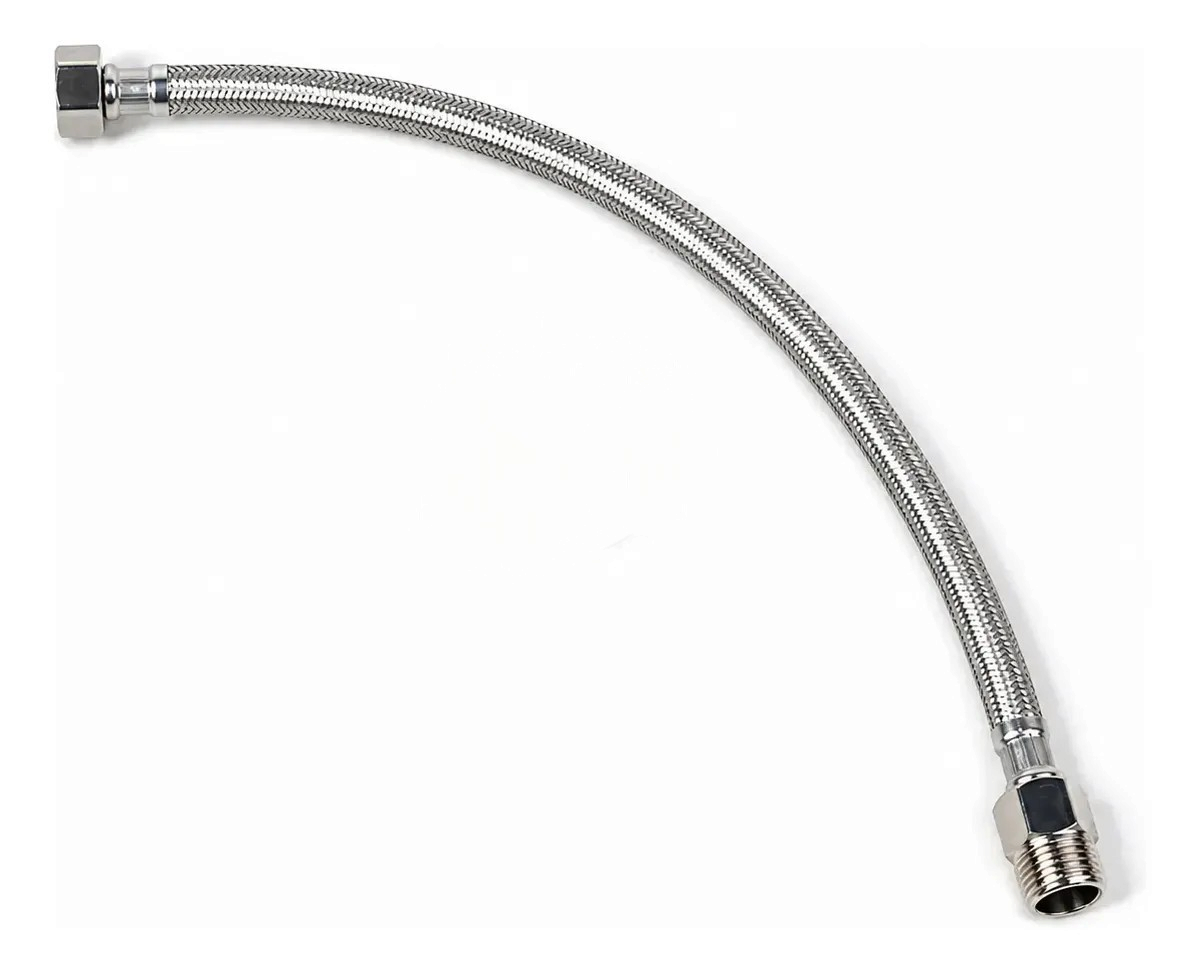 Engate Flexível Mangueira Trançado Aço Inox 40cm Pia